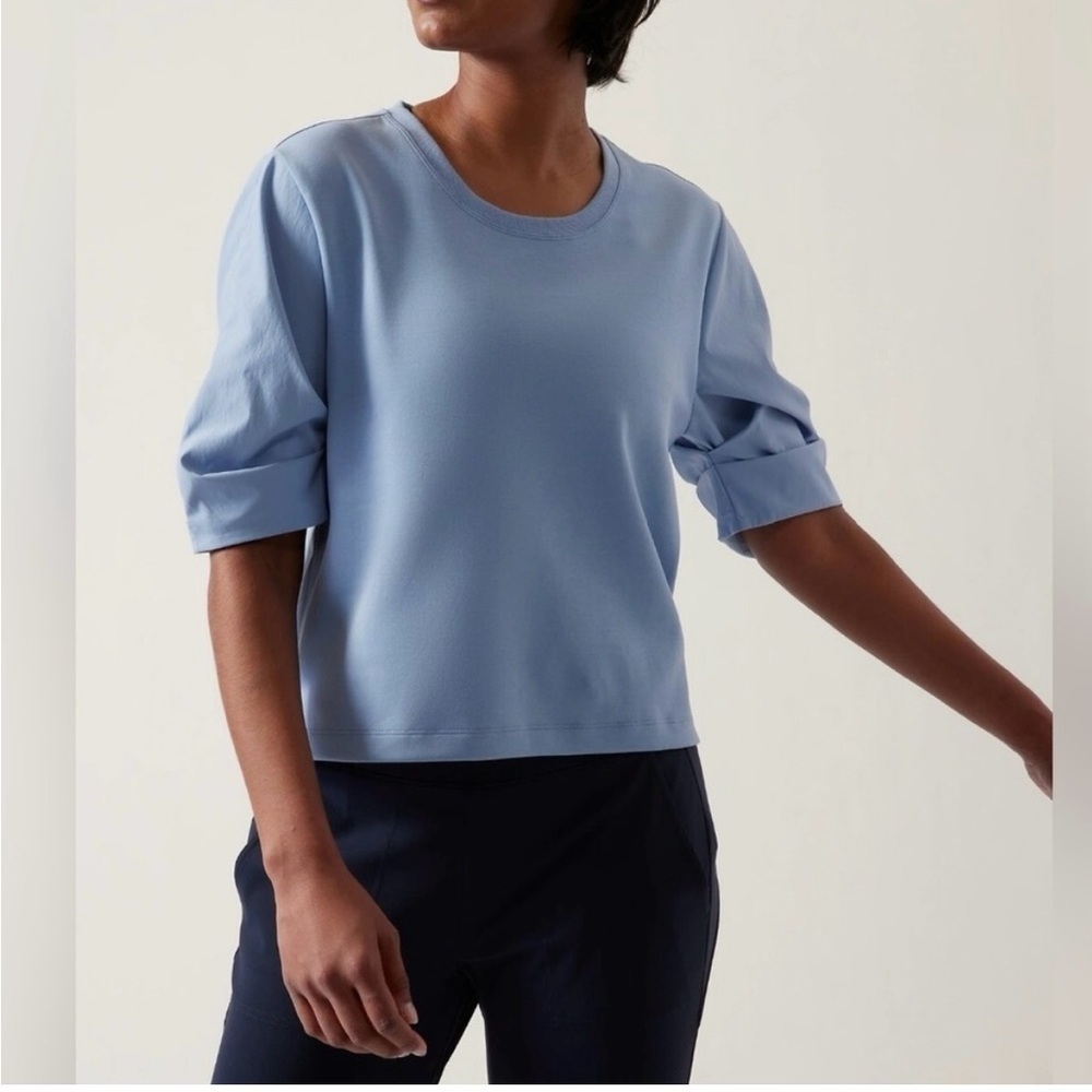 Athleta Harlow Hybrid Tee blue - Picture 2 of 11